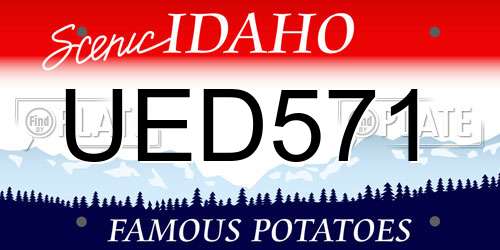 UED571 Idaho License Plate