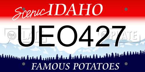 UEO427 Idaho License Plate