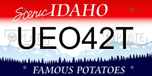 UEO42T Idaho License Plate