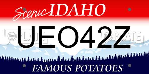 UEO42Z Idaho License Plate