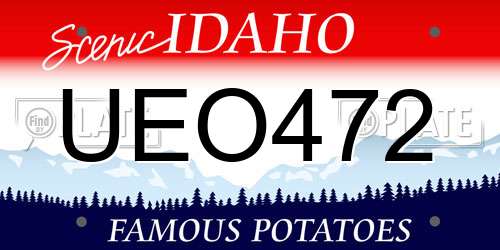 UEO472 Idaho License Plate