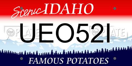 UEO52I Idaho License Plate