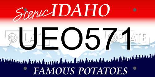 UEO571 Idaho License Plate