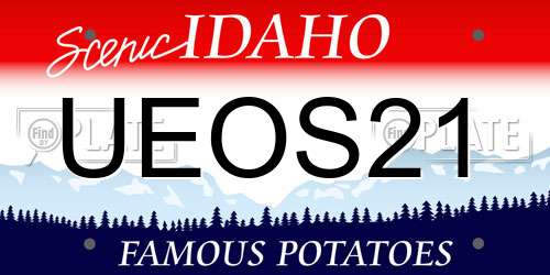 UEOS21 Idaho License Plate