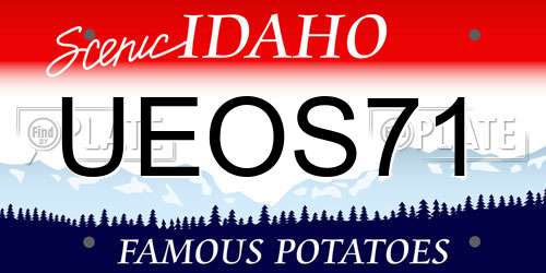 UEOS71 Idaho License Plate