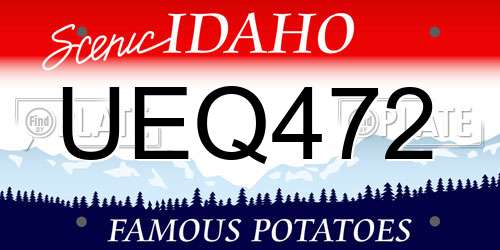 UEQ472 Idaho License Plate