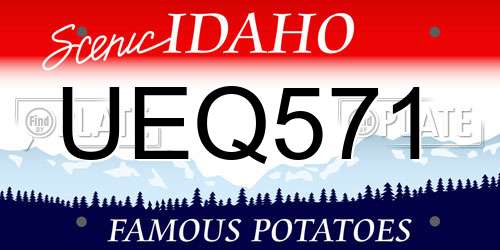 UEQ571 Idaho License Plate
