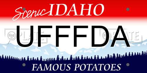 UFFFDA Idaho License Plate