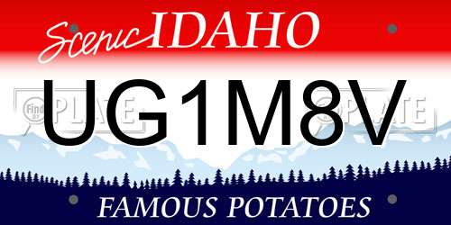 UG1M8V Idaho License Plate