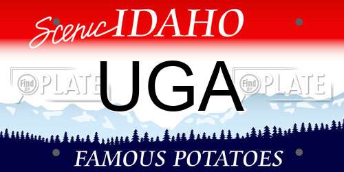 UGA Idaho License Plate