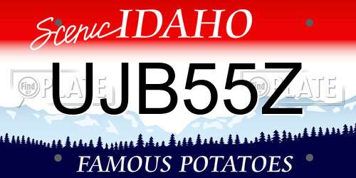 UJB55Z Idaho License Plate