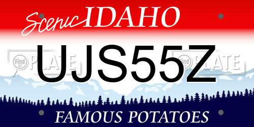 UJS55Z Idaho License Plate