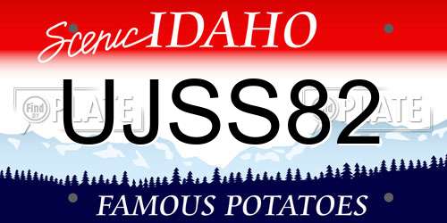 UJSS82 Idaho License Plate