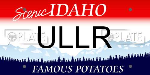 ULLR Idaho License Plate