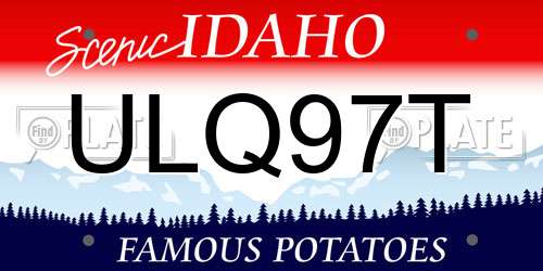 ULQ97T Idaho License Plate