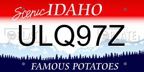 ULQ97Z Idaho License Plate