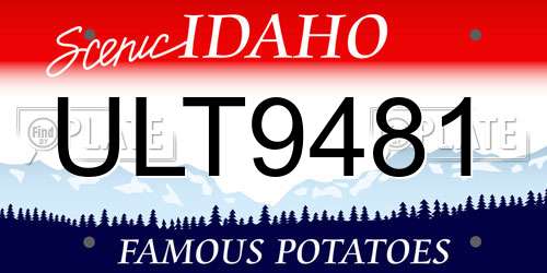 ULT9481 Idaho License Plate