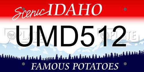 UMD512 Idaho License Plate