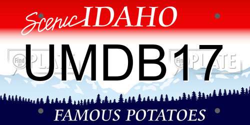 UMDB17 Idaho License Plate