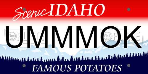 UMMMOK Idaho License Plate