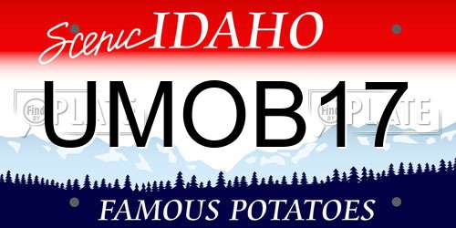 UMOB17 Idaho License Plate