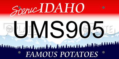 UMS905 Idaho License Plate