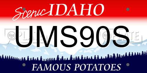 UMS90S Idaho License Plate