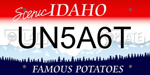 UN5A6T Idaho License Plate