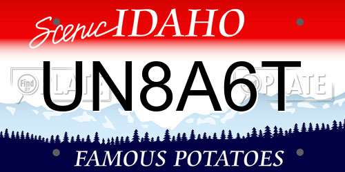 UN8A6T Idaho License Plate