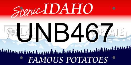 UNB467 Idaho License Plate