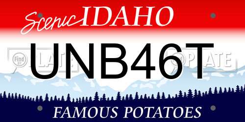 UNB46T Idaho License Plate