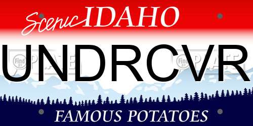 UNDRCVR Idaho License Plate