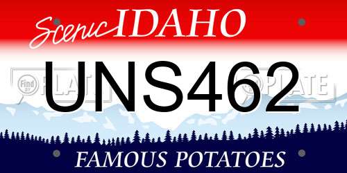 UNS462 Idaho License Plate