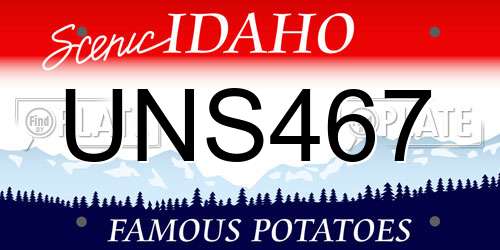 UNS467 Idaho License Plate