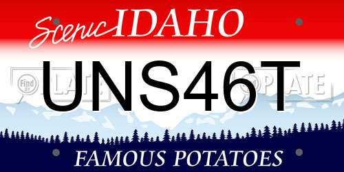 UNS46T Idaho License Plate