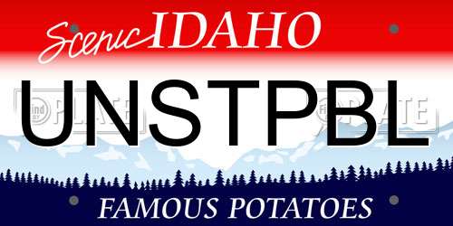 UNSTPBL Idaho License Plate