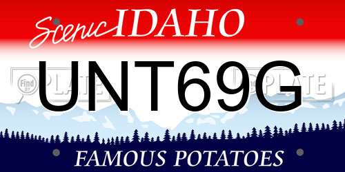 UNT69G Idaho License Plate