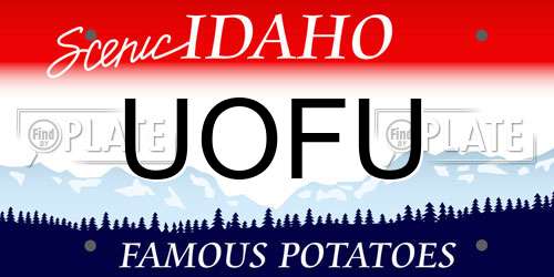 UOFU Idaho License Plate