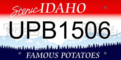 UPB1506 Idaho License Plate