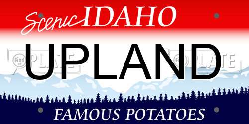 UPLAND Idaho License Plate