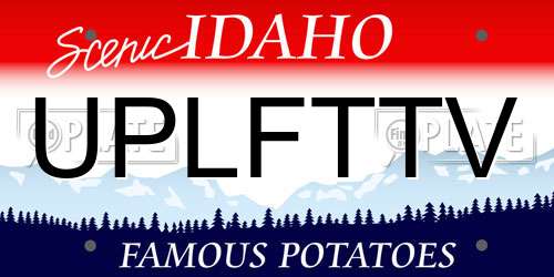 UPLFTTV Idaho License Plate