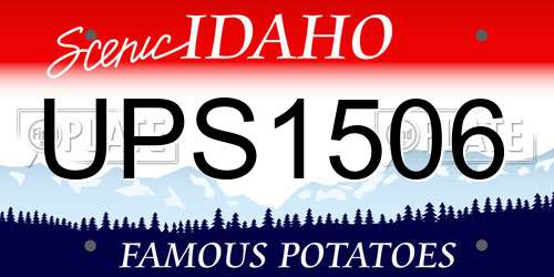 UPS1506 Idaho License Plate