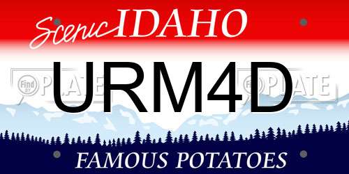 URM4D Idaho License Plate