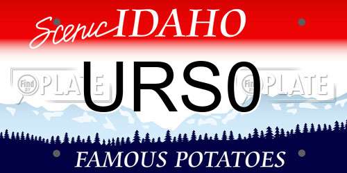 URS0 Idaho License Plate