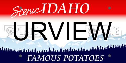 URVIEW Idaho License Plate