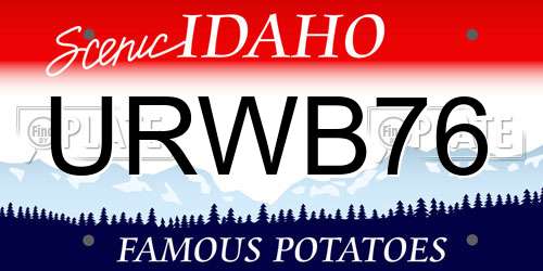 URWB76 Idaho License Plate