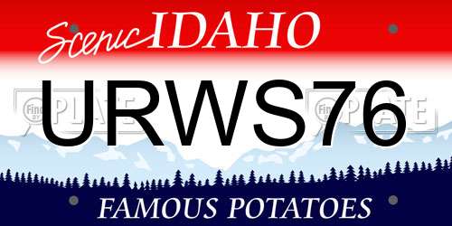 URWS76 Idaho License Plate
