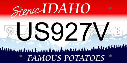 US927V Idaho License Plate