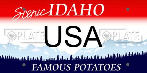 USA Idaho License Plate