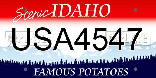 USA4547 Idaho License Plate